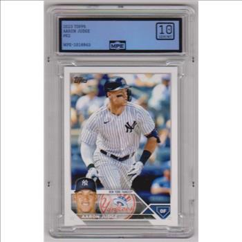 Graded MPE Gem Mint 10 - Aaron Judge 2023 Topps #62 Card
