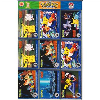  1999 Pokemon Master Trainer Collector Set Uncut 9 Card Uncut #14 Sheet
