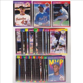 150 Assorted 1989 Donruss Baseball Cards w/ Stars - Curt Schilling Rookie + More