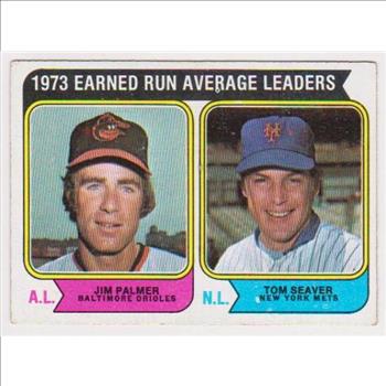 1974 Topps Jim Palmer/Tom Seaver #206 Card - HOF'ers