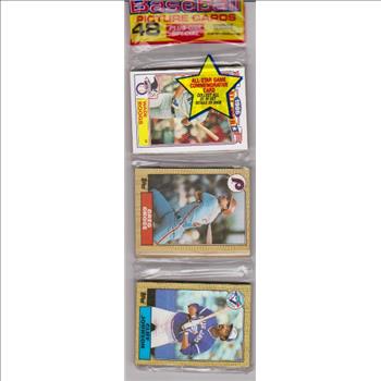 1987 Topps Baseball 49 Card Rack Pack w/ Wade Boggs On Front