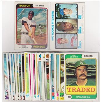 25 Different 1970's Topps Baseball Cards (1973-1979) w/ Cecil Cooper + More