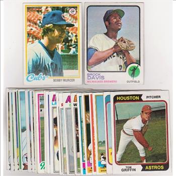 25 Different 1970's Topps Baseball Cards (1973-1979) w/ Bobby Murcer + More