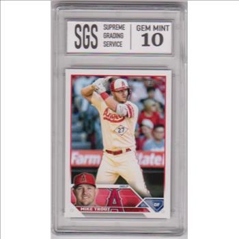 Graded Gem Mint 10 - Mike Trout 2023 Topps #27 Card