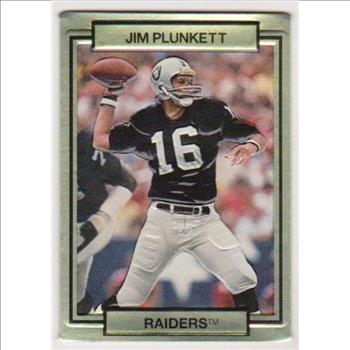 Signed - JIM PLUNKETT 1990 Action Packed - Retired NFL Star Autograph