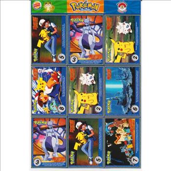 1999 Pokemon Master Trainer Collector Set Uncut 9 Card Sheet #9 w/ Poliwhirl  More