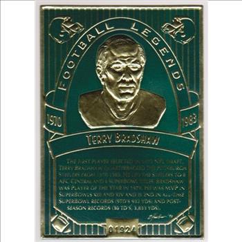 1993 Legendary Foils Terry Bradshaw Sculpted Card With COA