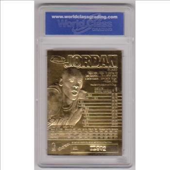Graded Gem Mint 10 - Michael Jordan 1997 Skybox Z-Force 23 Kt Gold Card