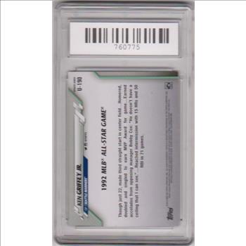 Graded Mint 9 - Ken Griffey, Jr. 2020 Topps Update #U-190 Card