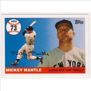 Mickey Mantle '55 Topps Style HR #73 2006 Topps #MHR73 Insert Card