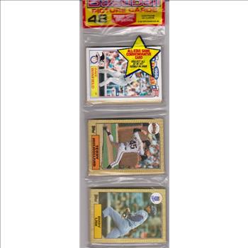 1987 Topps Baseball 49 Card Rack Pack w/ Dave Winfield On Front