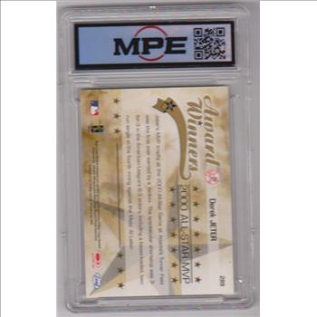 Graded MPE Gem Mint 10 - Derek Jeter 2002 Leaf Rookies & Stars #289 Card