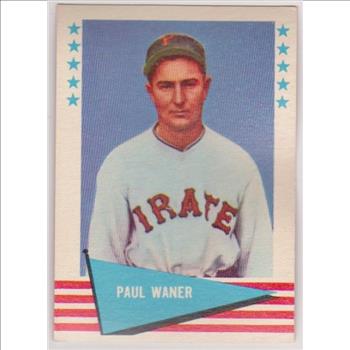 1961 Fleer Paul Waner #85 Card - HOF'er