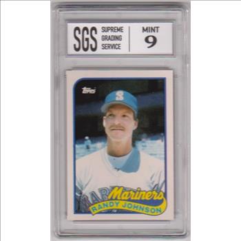 Rookie Graded Mint 9 - Randy Johnson 1989 Topps Traded #57T Card