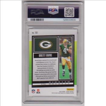 Graded PSA Gem Mint 10 - Brett Favre 2022 Score #101 Card