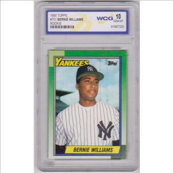 Rookie Graded Gem Mint 10 - Bernie Williams 1990 Topps #701 Card