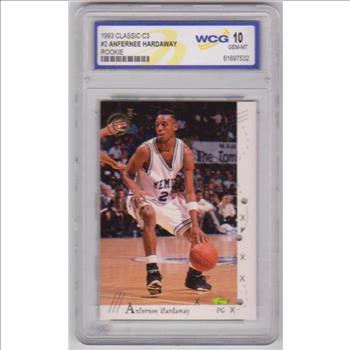 Rookie Graded Gem Mint 10 - Anfernee Hardaway 1993 Classic C3 #2 Card