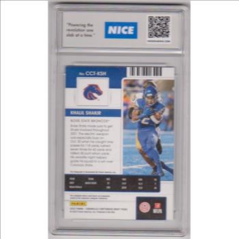 Graded Nice NM-MT+ 8.5 - Khalil Shakir 2022 Panini Chronicles Draft Picks College Ticket #CCT-KSH Certified Autographed Insert Card