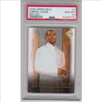 Rookie Graded PSA Gem Mint 10 - Lebron James 2003 Upper Deck Box Set #7 Card