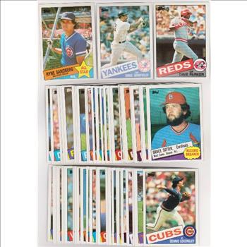 50 Different 1985 Topps Baseball Cards - Ryne Sandberg + More