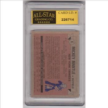 Graded 9 - Mickey Mantle 1982 Topps Cracker Jack #6 Card