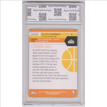 Graded Sigma Mint+ 9.5 - Allen Iverson 2007-08 Topps 50th Anniversary #23 Card
