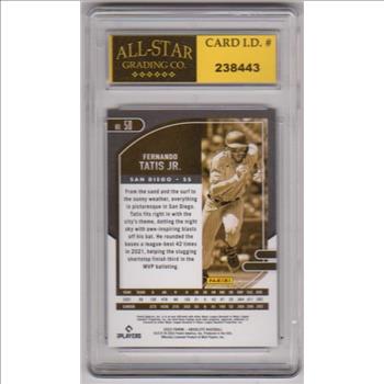 Graded 10 - Fernando Tatis Jr. 2022 Panini Absolute #50 Card
