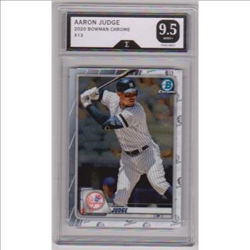 Graded Sigma Mint+ 9.5 - Aaron Judge 2020 Bowman Chrome #13 Card