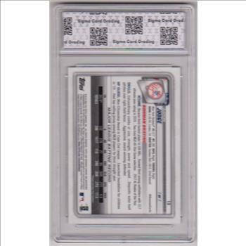 Graded Sigma Mint+ 9.5 - Aaron Judge 2020 Bowman Chrome #13 Card