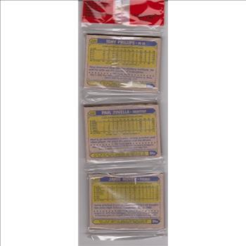 1987 Topps Baseball 49 Card Rack Pack w/ Lou Whitaker On Front