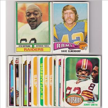 24 Different 1970's Topps Football Cards (1974-1979) w/ Ottis Sistrunk + More