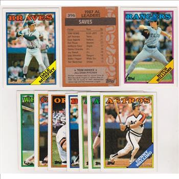 ERROR LOT - 10 Assorted 1988 Topps Baseball Wrong Back Errors w/ Dale Murphy Front + More