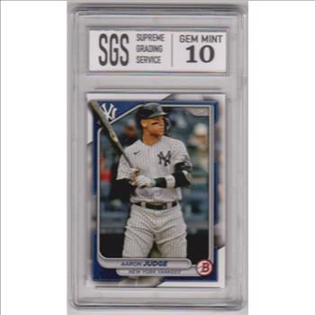Graded Gem Mint 10 - Aaron Judge 2024 Bowman #7 Card