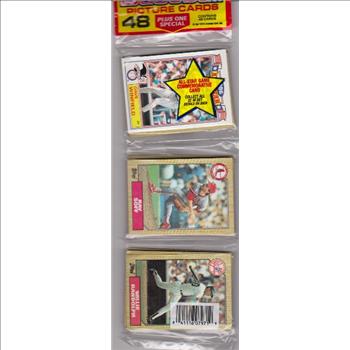 1987 Topps Baseball 49 Card Rack Pack w/ Dave Winfield On Front