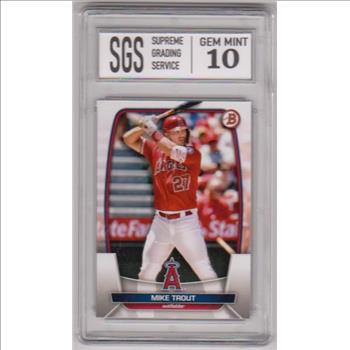 Graded Gem Mint 10 - Mike Trout 2023 Bowman #89 Card