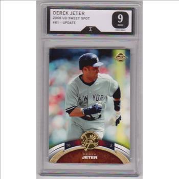Graded Sigma Mint 9  - Derek Jeter 2006 Upper Deck Sweet Spot Update #61 Card