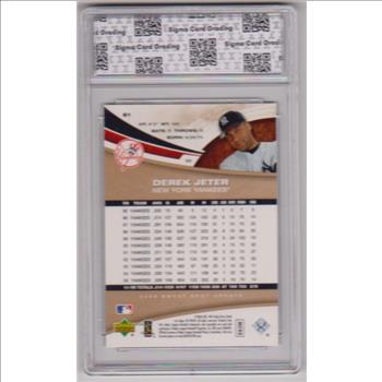 Graded Sigma Mint 9  - Derek Jeter 2006 Upper Deck Sweet Spot Update #61 Card
