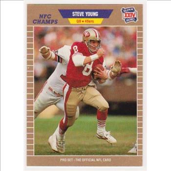 ERROR - Steve Young 1989 Pro Set WRONG BACK Super Bowl XXIV Card