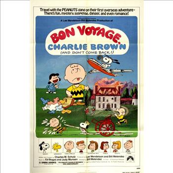 1980 BON VOYAGE CHARLIE BROWN Movie Poster - Tough To Find