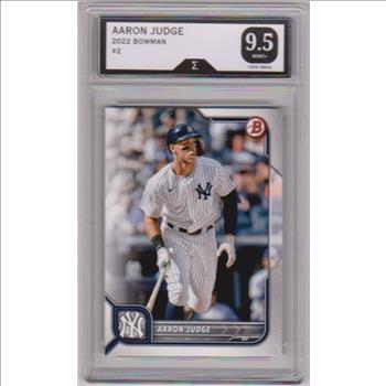 Graded Sigma Mint+ 9.5 - Aaron Judge 2022 Bowman #2 Card
