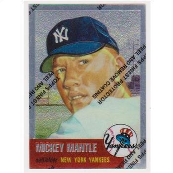 Mickey Mantle 1953 Topps Finest #82 Commemorative Card - 1996 Topps #3 of 19 Insert Card