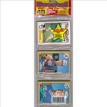 1987 Topps Baseball 49 Card Rack Pack w/ Lou Whitaker On Front