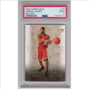 Rookie Graded PSA Mint 9 - Lebron James 2003 Upper Deck Box Set #16 Card