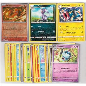 25 Different Pokemon Trading Cards w/ Charmander REVERSE HOLO + More