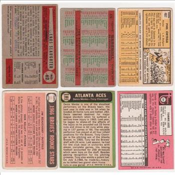6 Different 1950's/1960's Topps/Bowman Baseball Cards w/ Enos Slaughter + More