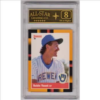 Graded 8 - Robin Yount 1988 Donruss Baseball's Best #183 Card