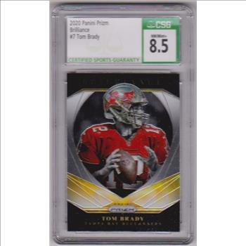 Graded CSG NM/Mint+ 8.5 - Tom Brady 2020 Panini Prizm Brilliance #7 Card