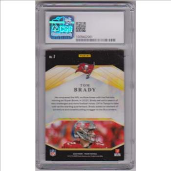 Graded CSG NM/Mint+ 8.5 - Tom Brady 2020 Panini Prizm Brilliance #7 Card