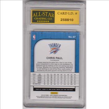Graded 9 - Chris Paul 2019-20 Hoops Premium Stock #67 Card