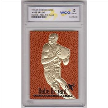 Rookie Graded Gem Mint 10 - Kobe Bryant 1996-97 Skybox EX-2000 Feel The Game 23 Kt Gold Card